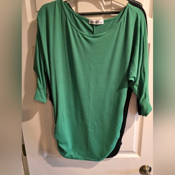 DOUBLJU Green, Women's Medium Top - Picture 1 of 7